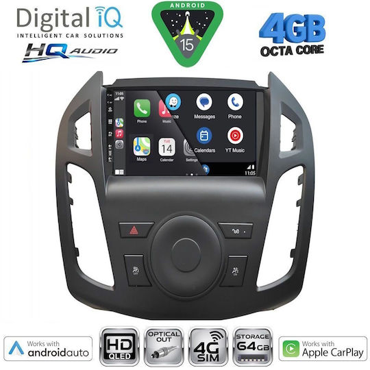 Digital IQ Ηχοσύστημα Αυτοκινήτου για Ford Transit Connect 2013-2018 (Bluetooth/USB/WiFi/GPS/Apple-Carplay/Android-Auto) με Οθόνη Αφής 9"