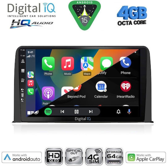 Digital IQ Car Audio System for Honda CR-V 2017-2023 (Bluetooth/USB/WiFi/GPS/Apple CarPlay/Android Auto) with 10" Touch Screen