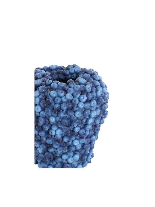 Light & Living Decorative Plastic Vase Berries Blue H20.5cm