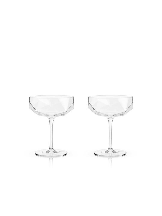 Viski Seneca Set Cocktail/Drinking Champagne Crystal Goblet Glasses 200ml 2 Pieces
