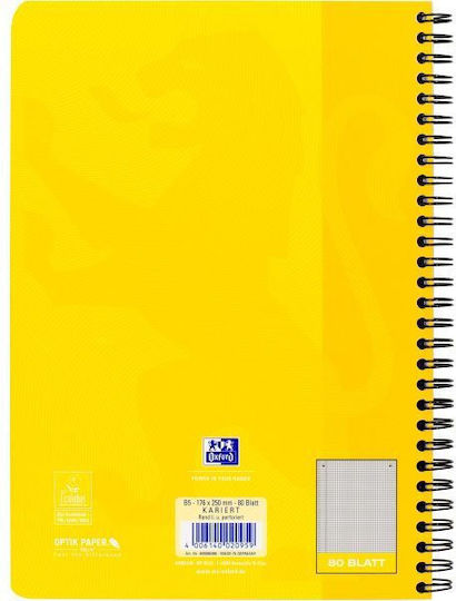 Oxford Touch Σετ 5 Σημειωματάρια Σπιράλ B5 80 Φύλλων Καρέ