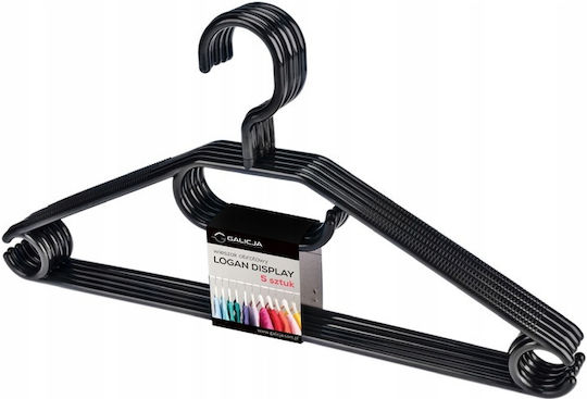 Galicja Umeraș Dulap pentru Pantaloni Plastic Negru 5 Bucăți