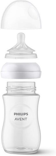 Philips Set Biberoane din Sticlă Natural Anti-Colici cu Tetină din Silicon pentru 1+ Luni 240ml