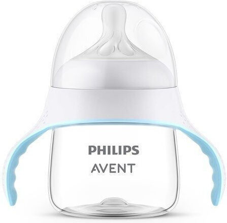 Philips Set Biberoane din Plastic Natural Response Anti-colici cu Tetină din Cauciuc pentru 6+ Luni Alb 150ml