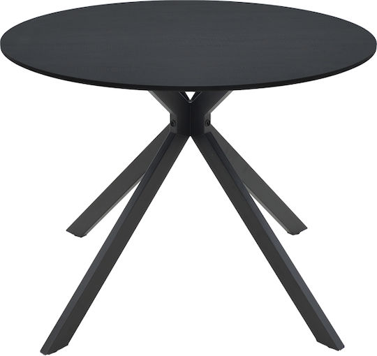 Xuson Στρογγυλό Κουζίνας Μαύρο 80x80x75εκ. Xuson Στρογγυλό Κουζίνας Μαύρο 80x80x75εκ.