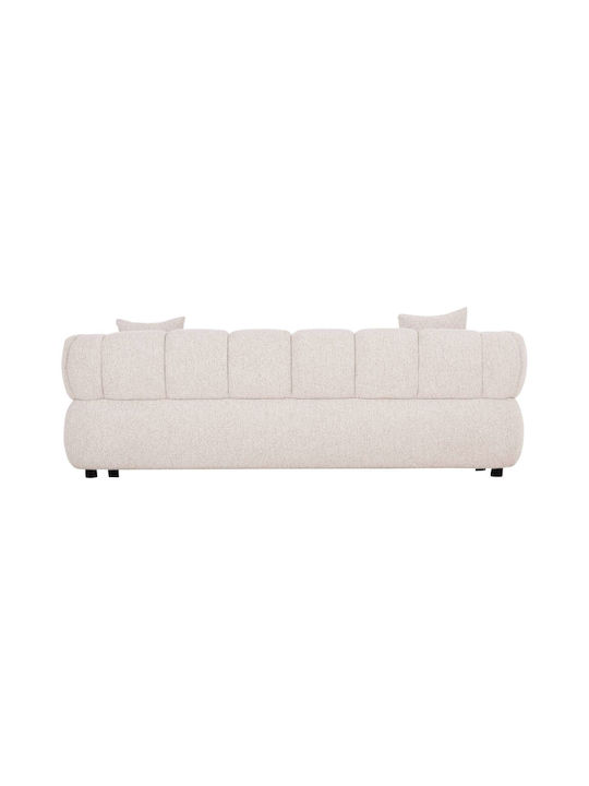 Canapea Cu Trei Locuri Ecru 220x88x85 cm