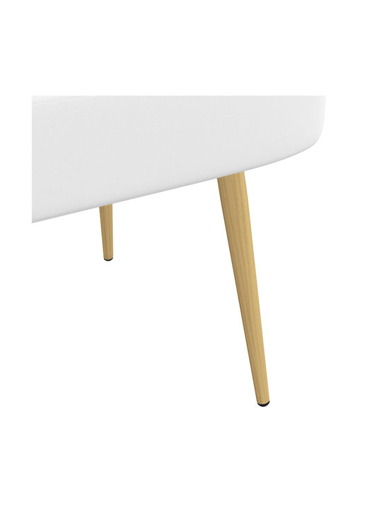 Two-Seater Couch White 110x60x76cm