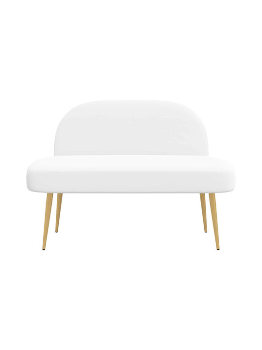 Two-Seater Couch White 110x60x76cm