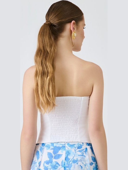 Γυναικεία Μπλούζα Strapless Λευκό