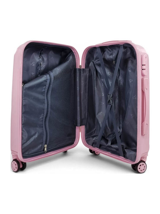 Playful Bags Παιδική Βαλίτσα Ταξιδίου Καμπίνας Σκληρή Ροζ Μονόκερος με 4 Ρόδες Ύψους 55εκ.
