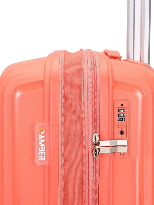 Amber Hard Suitcases Peachy Red Set 2pcs