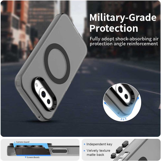 Case Google Pixel 10a Skyddar Inovation Candycase Magsafe Set Sticker Black