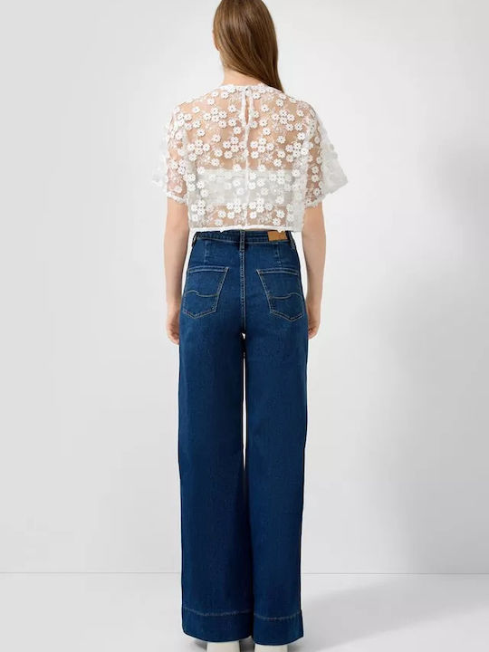 Women's Blouse Short Sleeve White