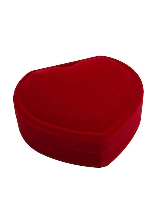 Alista Home Set Casetă Pentru Bijuterii Din Catifea Roșie 9x8x4.5cm