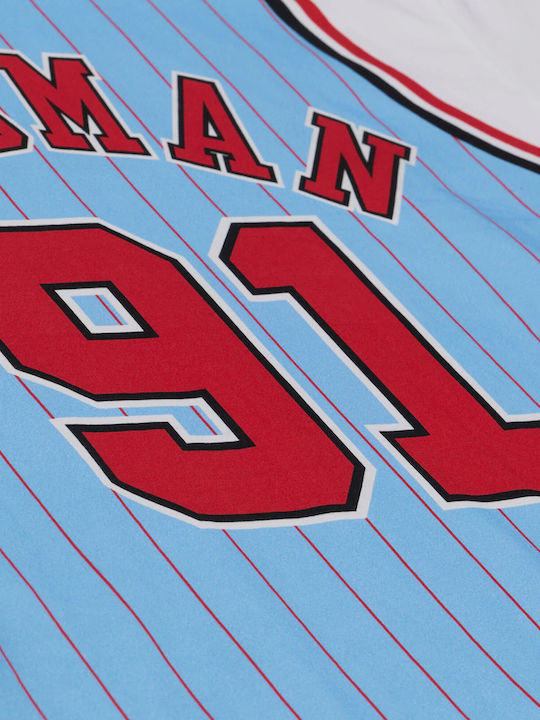 Dennis Rodman Chicago Αθλητικό T-shirt Μπλε SS17895-CBULTBL