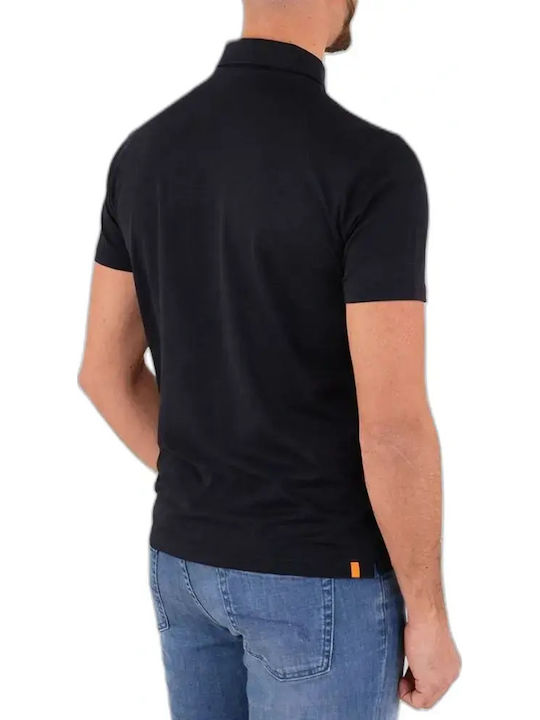 Polo Blouse Blue Black