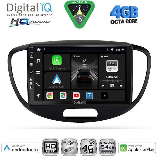 Digital IQ Ηχοσύστημα Αυτοκινήτου για Hyundai i20 / Bayon 2020 (Bluetooth/USB/WiFi/GPS/Apple-Carplay/Android-Auto) με Οθόνη Αφής 10"