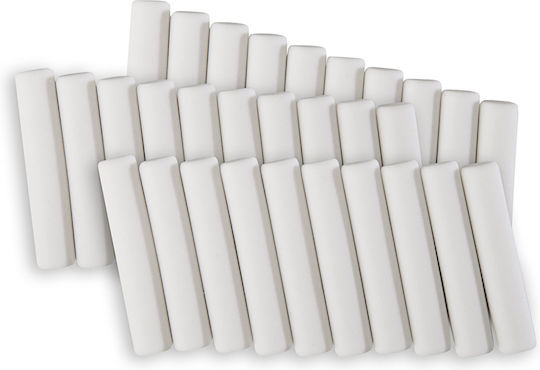 Genie Electric Replacement Eraser For Pencil 30 Pieces White