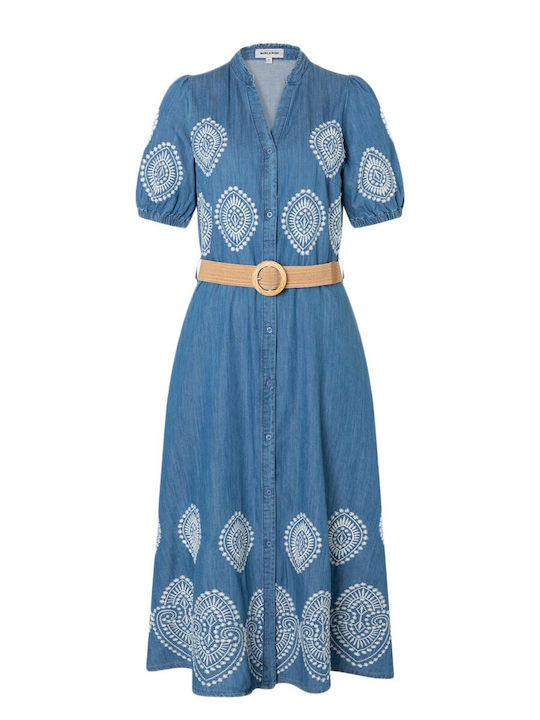 MORE & MORE Rochie Din Denim All Day Albastră