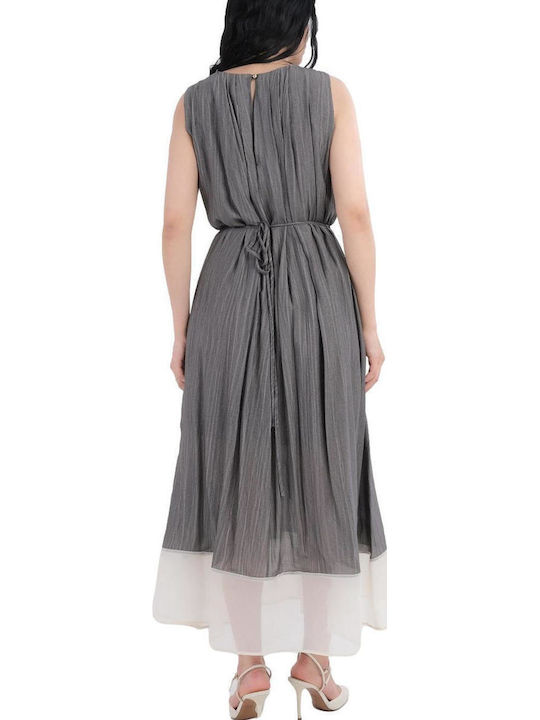 Sommer Maxi Damenkleid Grau
