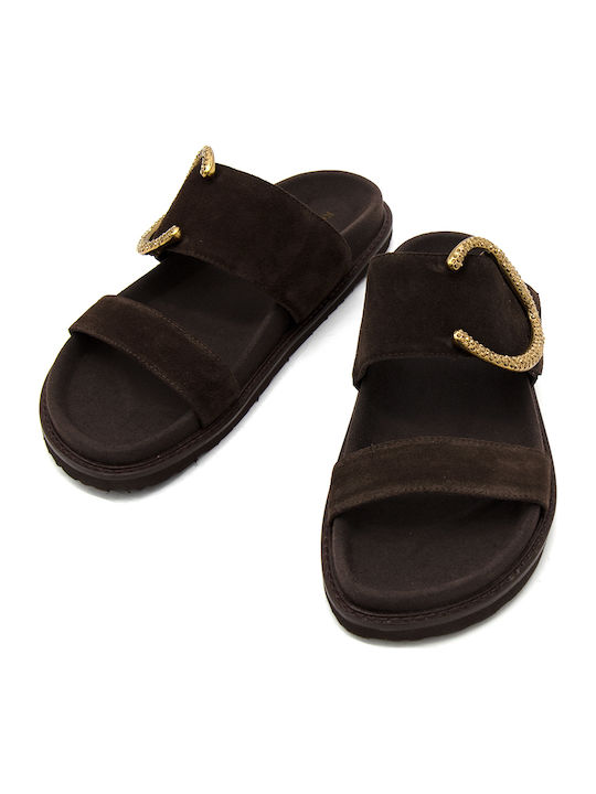 Women's Brown Flat Sandals