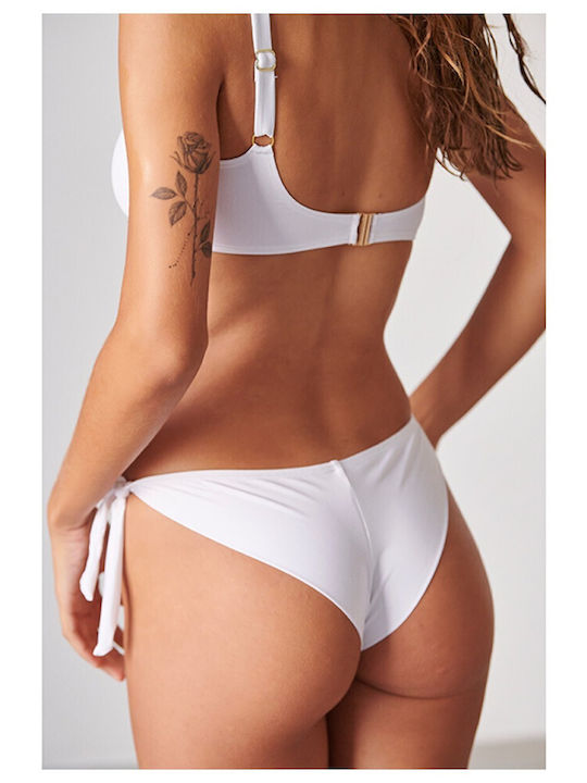 Bikinihosen Brasil mit Schnürung Weiß