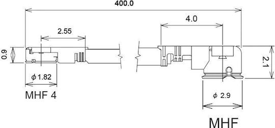 DeLock Кабел - MHF 0.4m 89650 1бр