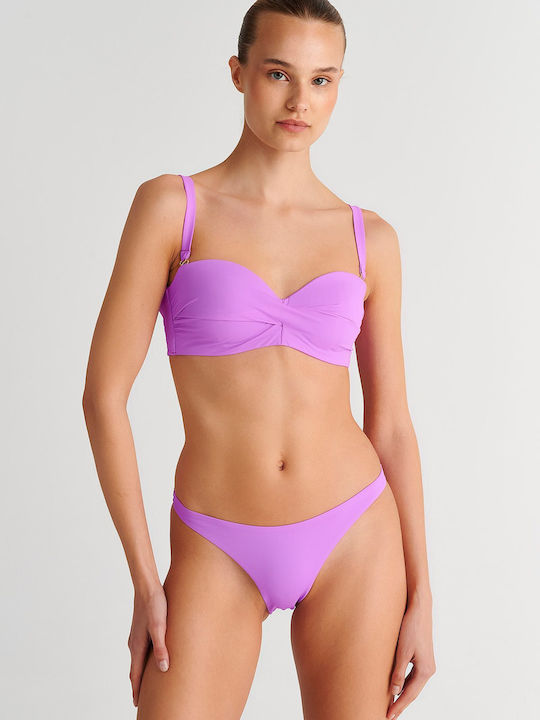 Strapless Bikini Top Ροζ