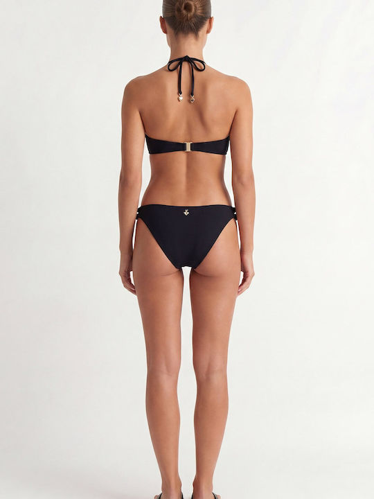Bikini Τριγωνάκι με Ενίσχυση Μαύρο