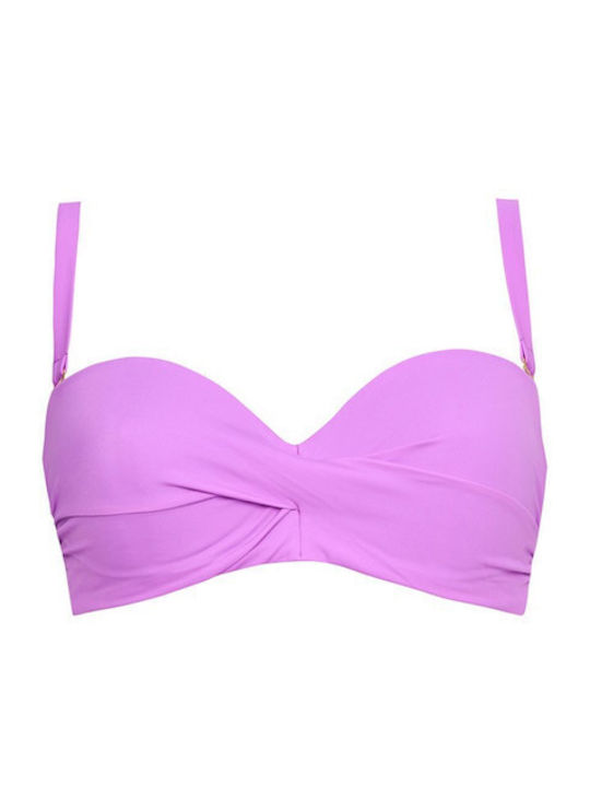 Strapless Bikini Top Ροζ