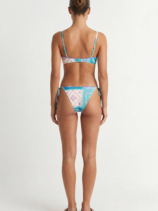 Strapless Bikinioberteil Mit Polsterung Blau
