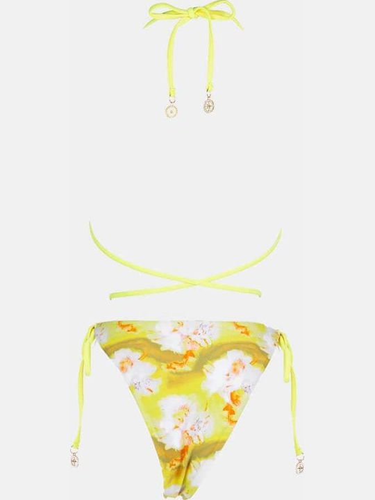 Bikini-Set 3 Stücke Blumen Gelb