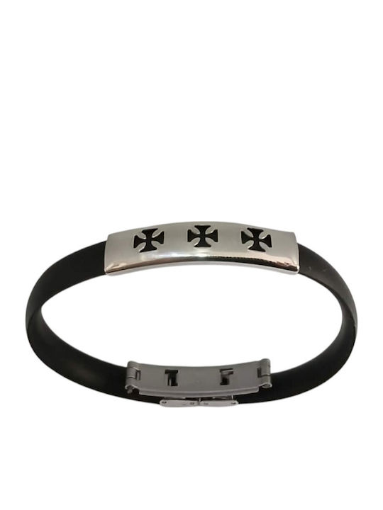 Kalliopi Silver Men's Steel Bracelet