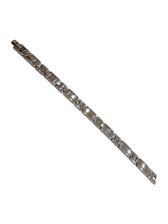 Kalliopi Silver Men's Steel Bracelet 21cm