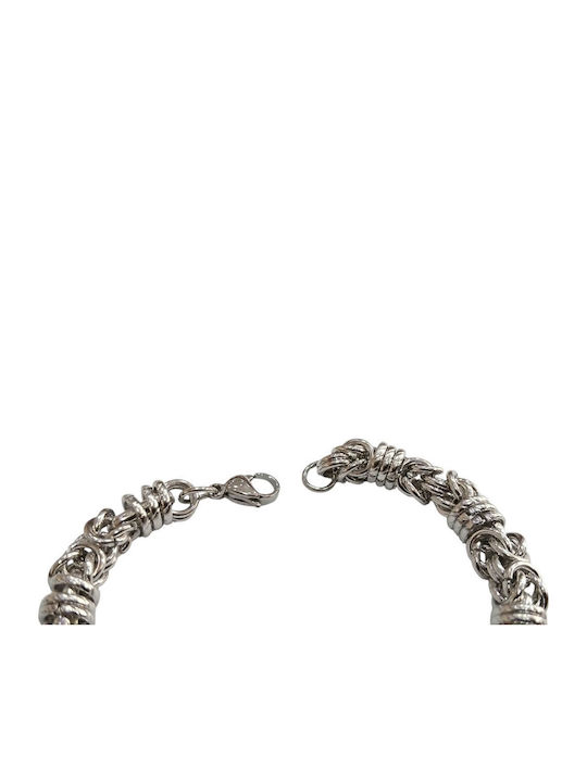 Kalliopi Silver Ανδρικό Βραχιόλι από Ατσάλι 23cm