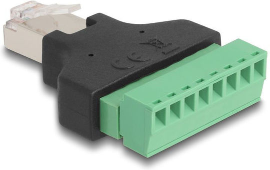 Delock Adapter RJ45 Plug > Terminal Block 8-Pin 2 Pieces 3.81 Mm Mpn 66471
