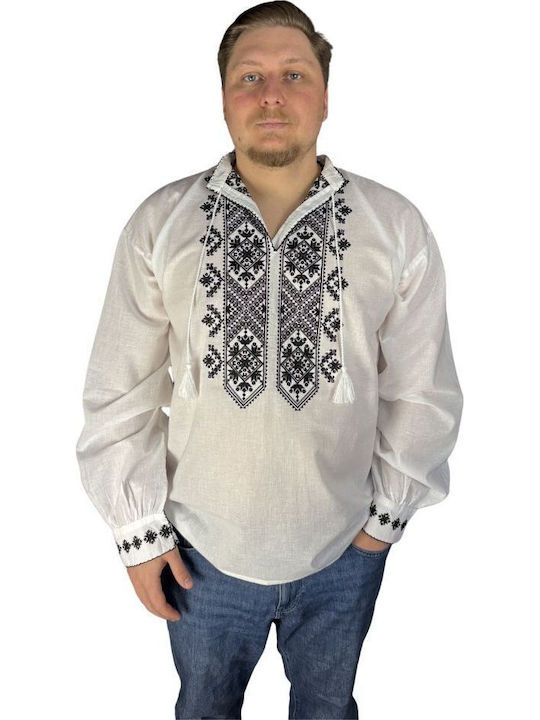 Bluza Mânecă Lungă Alb/Negru