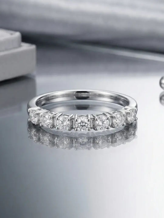 Women's Spinner Ring with Diamond in 18K White Gold