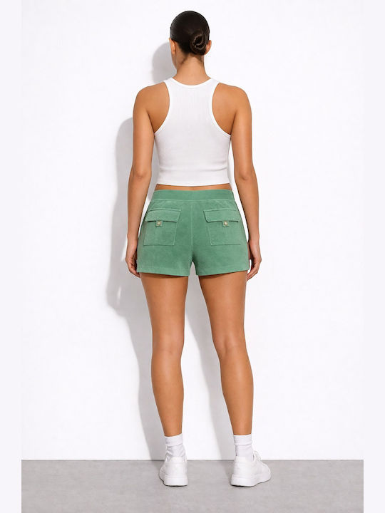 Damen Terry Shorts Grün
