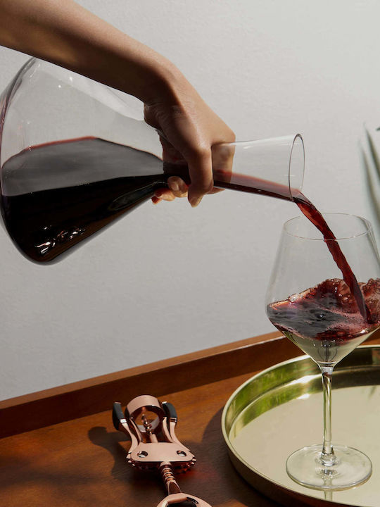 Viski Raye Angled Crystal Wine Decanter with Stopper 1800ml