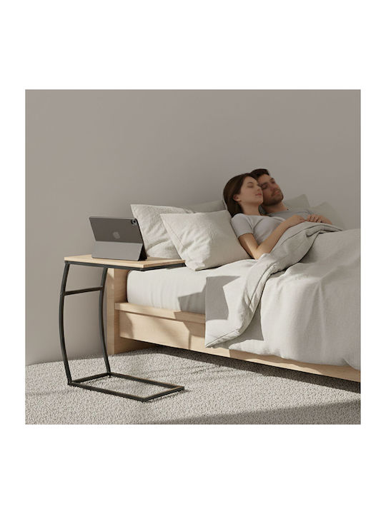 Masă Laterală Rectangulară din Lemn Black/Brown M47.5xL25xÎ58.5 cm