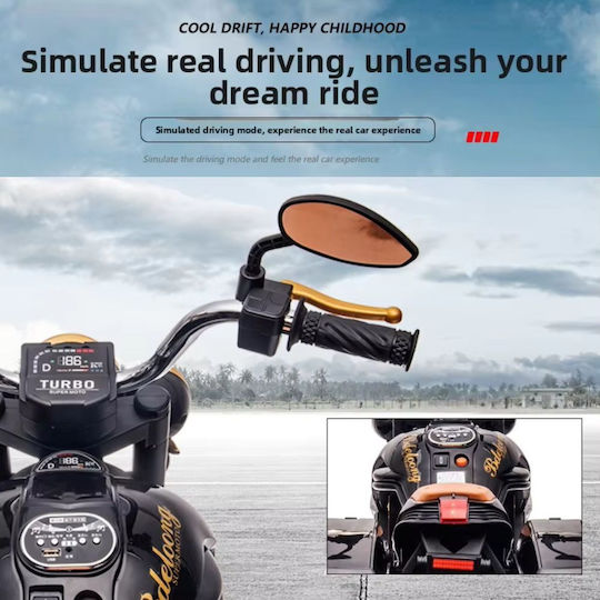 Kids Ride-On Motorbike Electric 12 Volt Black for 8+ Years