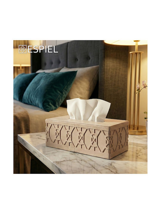 Espiel Beige Tissue Holder 24x13x8.5cm FER206