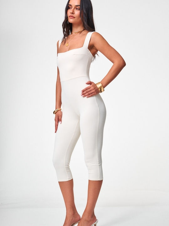 Women's Beige One-piece Jumpsuit