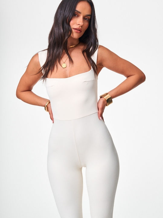 Women's Beige One-piece Jumpsuit