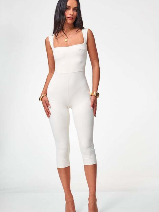 Women's Beige One-piece Jumpsuit