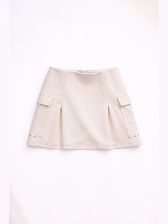 Women's High Waist Skort White