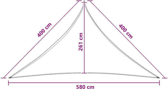 vidaXL Sonnensegel 4 x 4 x 5,8 m HDPE