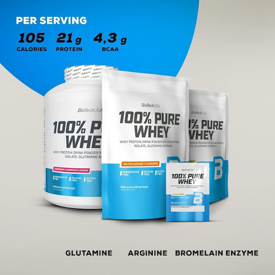 Biotech USA 100% Pure Whey Био Протеин от Суроватка Без Глутен с Вкус Ягода 400гр