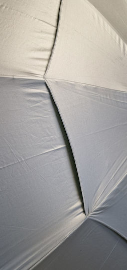 Maui & Sons WindGuard Folding Aluminum Beach Umbrella Diameter 2.2m with UV Protection and Air Vent Grey Blue with Double Braces (Super Reinforced)